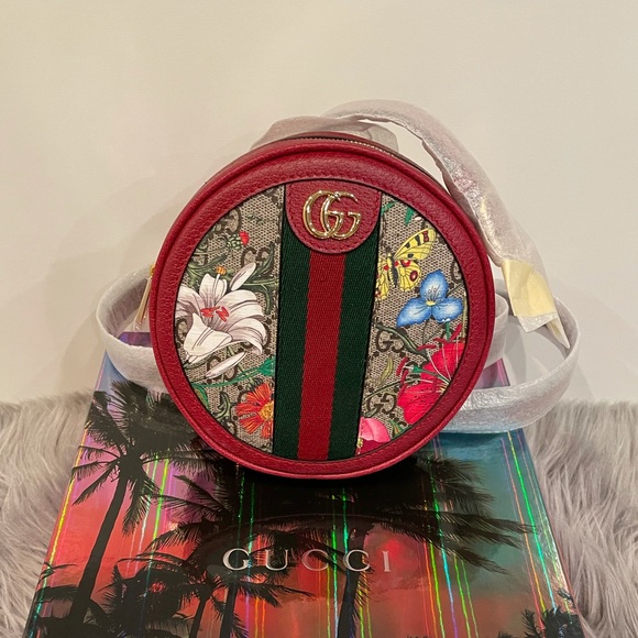 Gucci Ophidia GG Flora Mini Backpack In Red 598661